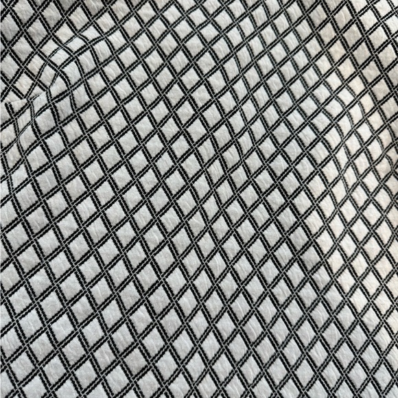 Calvin Klein Black and White quilted geometric pattern Sheath Dress zipper back - Picture 3 of 13